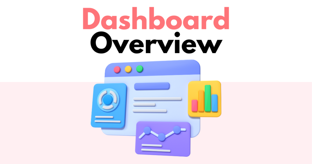 A graphic with “Dashboard overview” text. Underneath is a simple stylized graphic of Pagewheel’s dashboard.