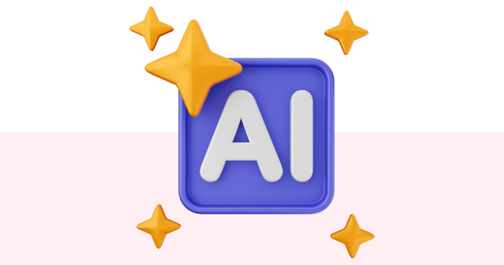 A simple stylized graphic of an AI button.