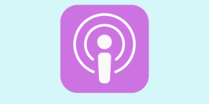 Podcast icon pagewheel blue