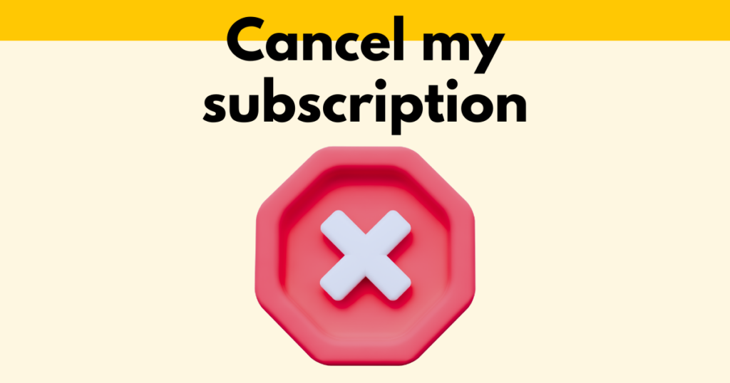 A graphic with “Changing my subscription plan” text. Underneath is a simple stylized graphic of a calendar with a dollar coin. 