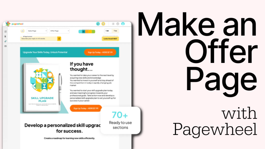 make an offer page with pagewheel