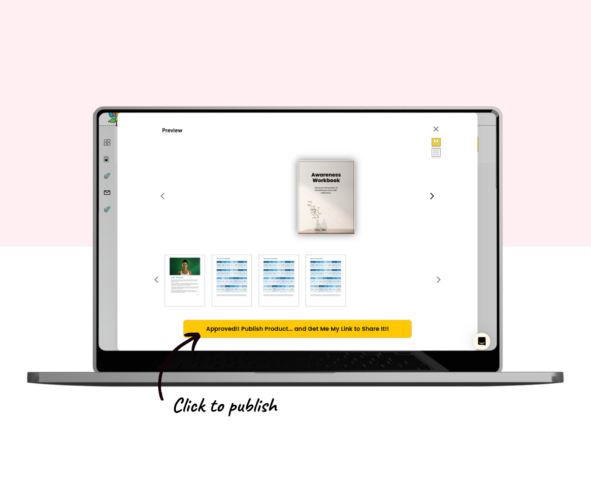 Saving vs publishing your product and website pagewheel
