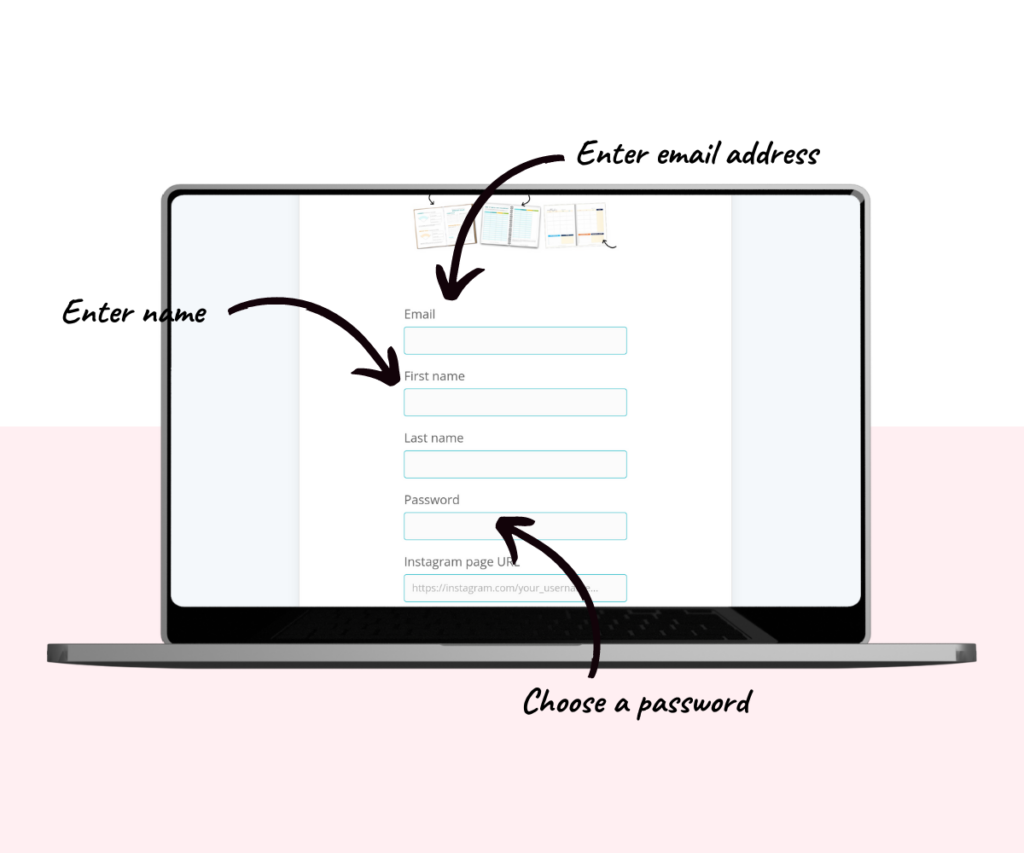 An annotated screenshot showing how to fill in the affiliate registration form. 